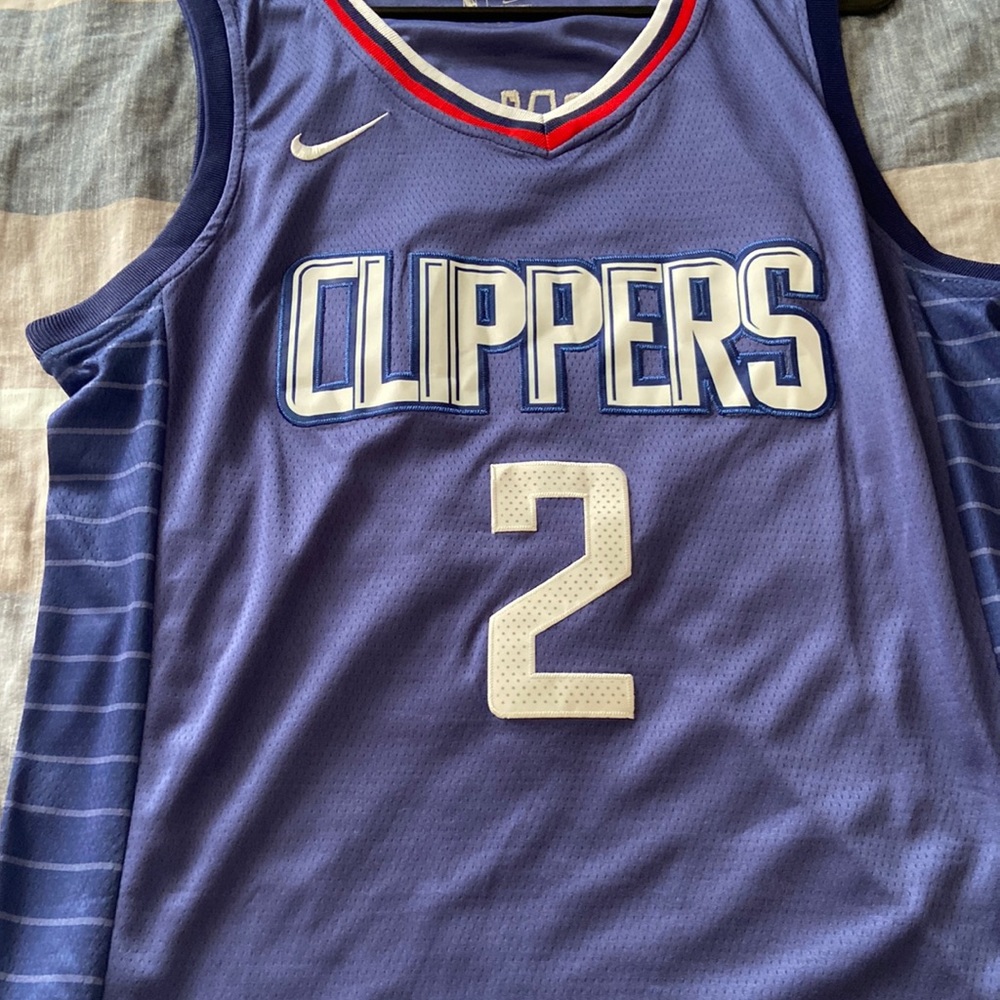 Blue khawi Leonard LA Clipper jersey in large